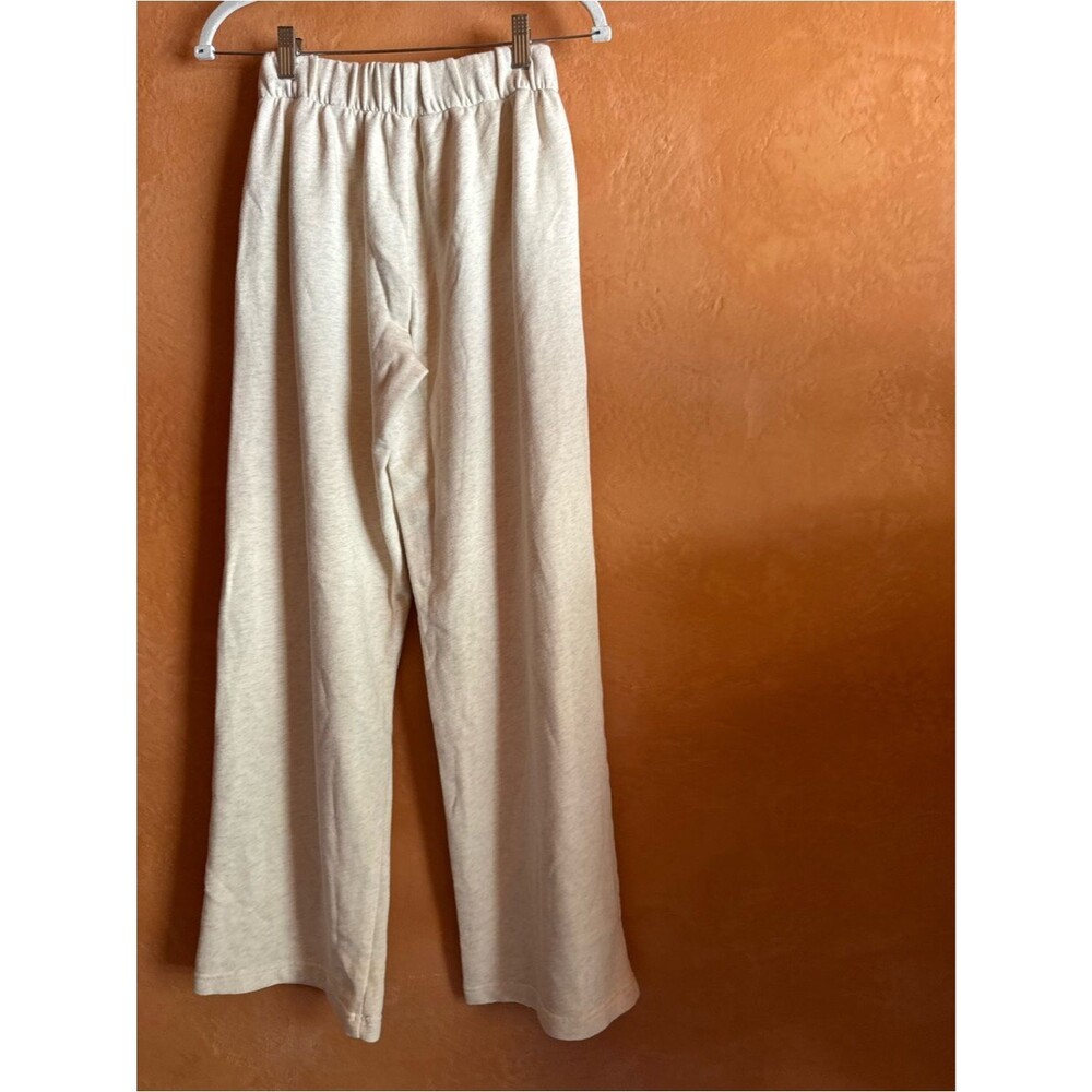 NWT Aerie Oatmeal Wide Leg Lounge Sweatpants XS - Picture 7 of 9